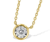14 Karat Yellow Gold 0.15 Carat Diamond Necklace